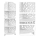 Finether 4-Tier Waterproof Shelf Unit Modern Storage Organizer Wood Plastic Composite Corner Shelf Display Free Standing Rack, for Bathroom and Living Rome, White