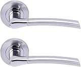 Hunta Columba Door Handle Latch Hinges Pack Polished Satin Chrome view 2