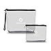 Squeeze Pod Clear Travel Toiletry 2 Bag Bundle - 1 TSA Approved Clear Quart Size Bag w/Black Trim + 1 Clear Hanging Bag w/Black Trim. Built to Survive Tough Travel. (CTBMSBB)