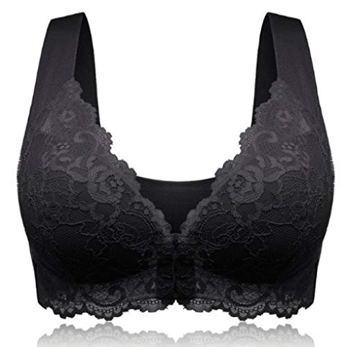 Startview Women's Adjustable Sports Front Closure Extra-Elastic Breathable Lace Trim Bra