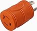 AC WORKS 30Amp 4 Prong 125/250Volt L14-30P Locking Plug to L14-20R 20Amp 4 Prong 125/250Volt Locking Female Generator Adapter (Compact)