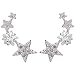 CIShop Star Zircon Diamond Stud Earrings Ear Wire Ear Cuff Earring 1Pair (hypoallergic)