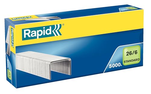 Rapid Agrafes standard 26/6 mm, 10 x 5000 pièces, 24861800