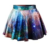 NREALY Skirt Womens Casual Christmas Star Flare