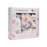 The Honest Company Twinning Moments Baby Gift Set, Rose Blossom | Includes Size 1 Newborn Diapers, Designer Honest Wipes, Magnetic Bandana Bib & Big + Little Pair of Thieves Socks