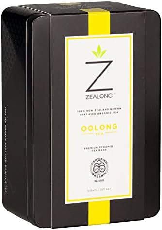 Organic Oolong Tea Bags | Judged Best Single Serve Oolong at the 2017 Global Tea Championships | Biodegradable Premium non-GMO Pyramid Bags | Gift Tin | by Zealong Creators of The World's Purest Tea