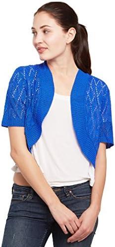 Knit Minded Plus Size Womens Ladies Plus Size Diamond Knit Pattern Topper Open Front Cardigan (See More Colors and Sizes)