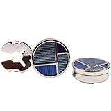 HJ Men's Jewelry Cuff Link Round Blue Button Cover