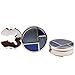 HJ Men's Jewelry Cuff Link Round Blue Button Cover