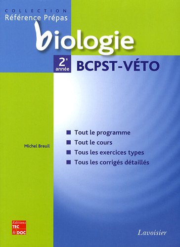 Biologie, 2e année BCPST-Véto