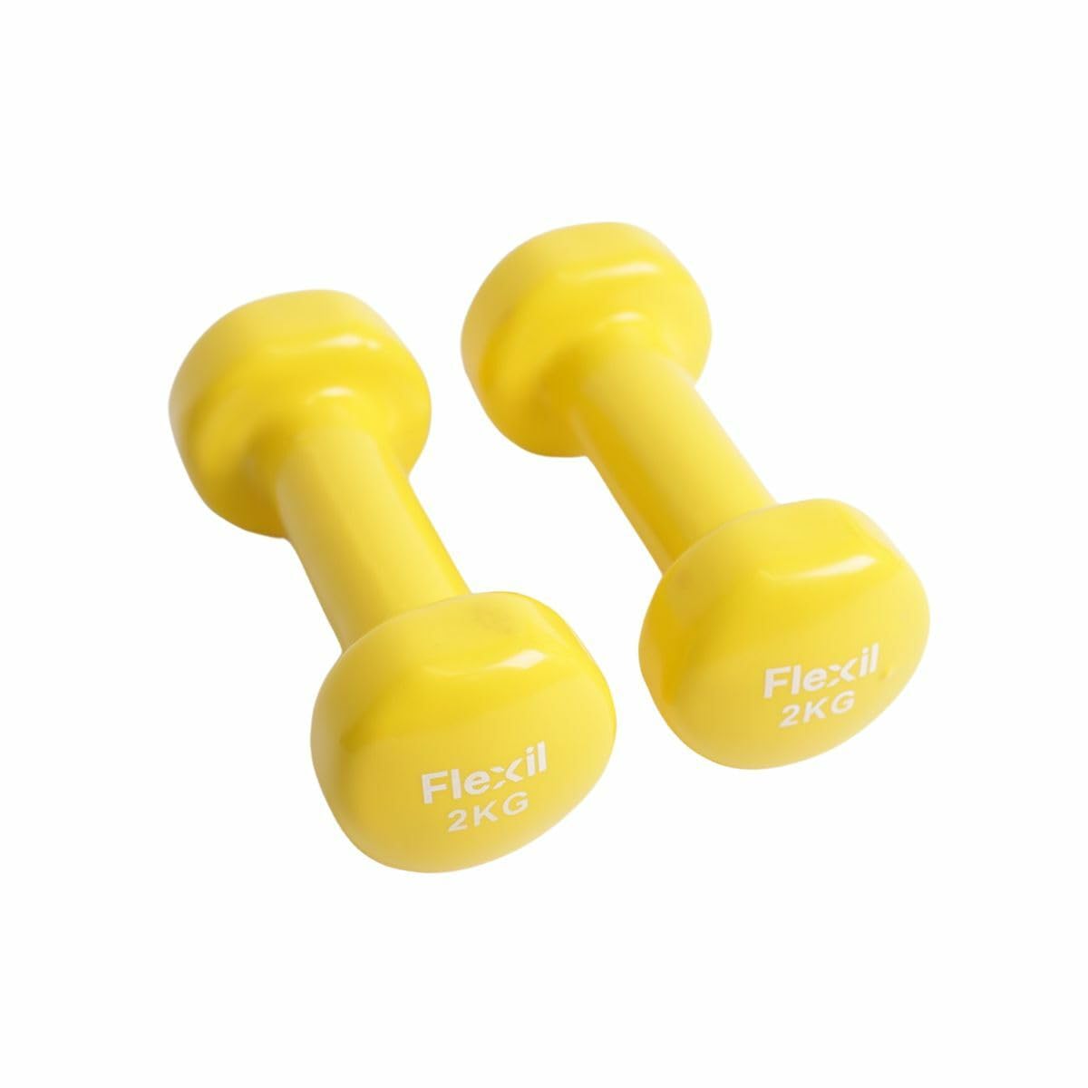 Vinyl Dumbbell Weights | Set Of Hand Weights | Home Gym Equipment | Comfortable grip (2, Kilograms)
