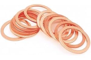 LuoQiuFa 20Pcs 22x30x1.5mm Copper Crush Washer Flat Ring Seal Gasket Fitting M22