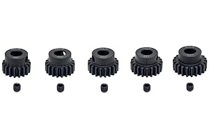 KingVal Replacement 5PCS M1 8mm 18T 19T 20T 21T 22T Steel Pinion Motor Gear Compatible with 1/5 RC Car Brushed Brushless Motor