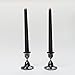 Mr. Light Pair of Black Spooky Tapers with Dark Holders and Built-in Timers, 10.25 Inch