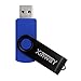 XINWAY 16GB USB 2.0 Flash Drives Thumb Drive Memory Stick, (5 Pack Five Colors: Black White Blue Green Orange)