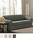 Maytex Pixel Ultra Soft Stretch Couch Furniture Cover Slipcover, 2-Piece Loveseat, Dusty Olive