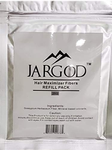 25 Gram Light Brown JARGOD Hair Building Fibers - Refill Your Existing Fiber Bottle - Hair Filler Fibers - Hair Loss Concealer For Thinning Hair
