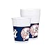Official New York Yankees Plastic Cups Multicolor - 16 oz. (25 Pc) - Heavy-Duty, Reusable & Stackable Design - Perfect for Game Days, Tailgating & Parties
