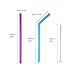 (Ship from US) esonmus Silicone Reusable Straws Drinking Straws 8pcs/Set Colorful Juice Straws 9.8