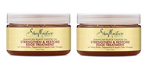 Shea Moisture Jamaican Black Castor Oil Strengthen & Restore Edge Treatment, 4 Oz, Pack of 2