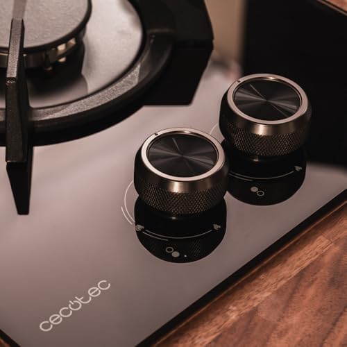 Gaskochfeld Bolero Squad GN 2200S Glass Black, 2 Brenner, 5,25 kW Leistung, Schwarzes Glas, WOK Triplekorona, Gusseisen Einzelgitter, Elektronische Zündung, Sicherheitsventil und GLP-Umrüstung