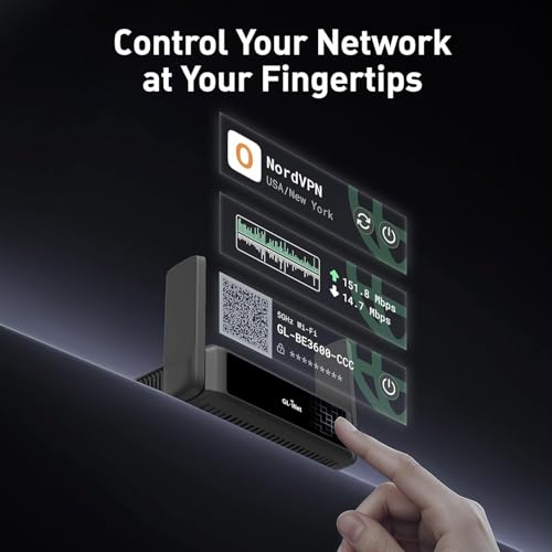 GL.iNet GL-BE3600 (Slate 7) - Enrutador portátil de viaje de doble banda Wi-Fi 7 viajes 2.5 Gigabit Router, OpenVPN y Wireguard para público, uso Wi-Fi de hotel, adecuado para negocios, cruceros, RV