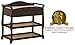 Storkcraft Aspen Changing Table with Drawer, Espresso, Sleigh Design Changing Table with Changing Pad and Safety Strap, Oversized Drawer and Two Storage Shelves