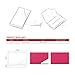 Business Name Card Holder Luxury PU Leather & Stainless Steel Multi Card Case,Business Name Card Holder Wallet Credit card ID Case / Holder For Men & Women - Keep Your Business Cards Clean (Rose red)