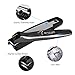 BESTOPE Nail Clippers with Catcher,No Splash Fingernail Toenail Clippers Nail Cutter Set,Black Stainless Steel,Good Gift for Women and Men