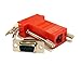 Pack of 5 Red DSub 9 Pin DB9 Female to RJ12 6p6c Female Modular Connector Jack Serial Adapters