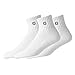 FootJoy Men's ComfortSof Quarter 3-Pack Prior Generation Socks, White, Fits Shoe Size 7-12