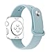 Hailan Band for Apple Watch Series 1 Series 2,New Design (Metal Tuck Clasp Outside) Soft Durable Sport Silicone Replacement Wrist Strap for iWatch,38mm,Turquoise
