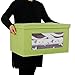 Lifewit Large Capacity Storage Box with Clear Window, Durable Storage Bin Basket Containers with Lids and Handles, Clothes Nursery Toys Organizer, Green