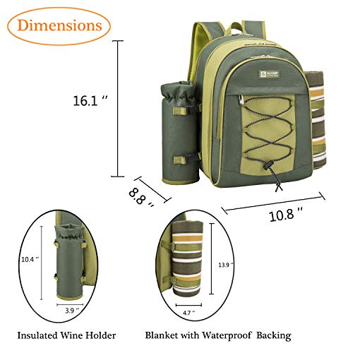 1 ALLCAMP+Backpack+Compartment+Tableware+Blanket