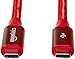 Amazon Basics Double Braided Nylon USB-C to USB-C 3.1 Gen 2 (10Gbps) Fast Charging Cable, 3A - 3-Foot, Red