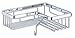 Better Living Products 11250 Bath Boutique Corner Shower Basket, Chrome, 8-Inch