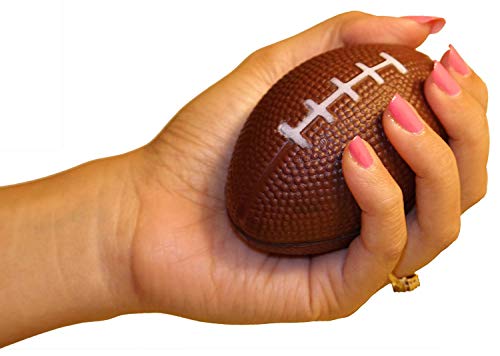 J&J's ToyScape Mini Foam Football 4" x 2.5" (Pack of 12) Mini Foam Squeeze Ball, Foam Squeeze Sports Ball Toy for School Carnival Reward, Football Party Favors - Thumbnail 3