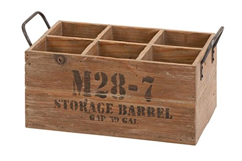 Wooden Barrel 6-Wine Crate