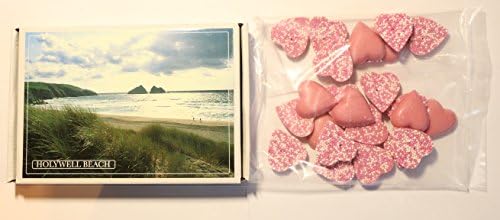 Ye Old Cornish Holywell Beach Chocolate Pink Hearts English Candy