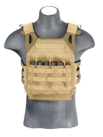 Lancer Tactical CA-312Y Enhanced Jumpable Chest Harness, Tan