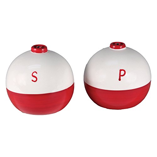 Rivers Edge ProductsSalt and Pepper Shakers Set, Unique Poly Resin and Glass Spice Dispenser, Novelty Kitchen Counter Décor