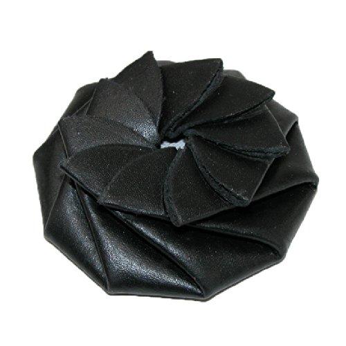 Ctm leather squeeze coin pouch, black