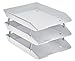 Acrimet Facility 3 Tier Letter Tray, Front Load, Letter Size/A4, Desktop File Organizer, Plastic (White Color)