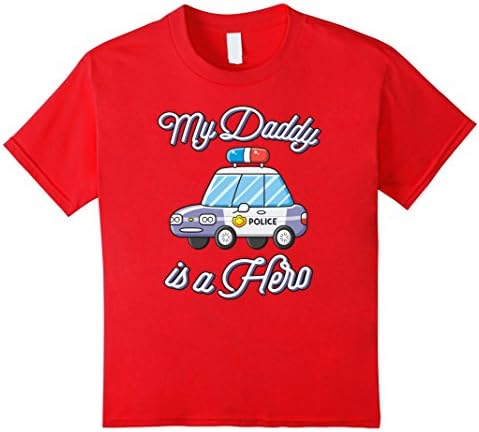 Kids My Daddy is a Hero - Police Kids T-Shirt 4 Red