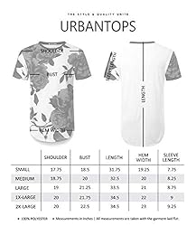 URBANTOPS Mens Hipster Hip Hop Baby Pink Floral