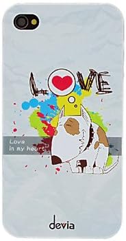 DEVIA In Love Puppy Pattern PC Hard Case for iPhone 4/4S