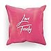 Love Freely Throw Pillows with Insert. Home Décor Red Pink Couch Pillows. Unique gift for her Inspirational Message Decorative Pillows sofa set. Perfect love Square Pillows (Faux Suede, 12x12 inch)