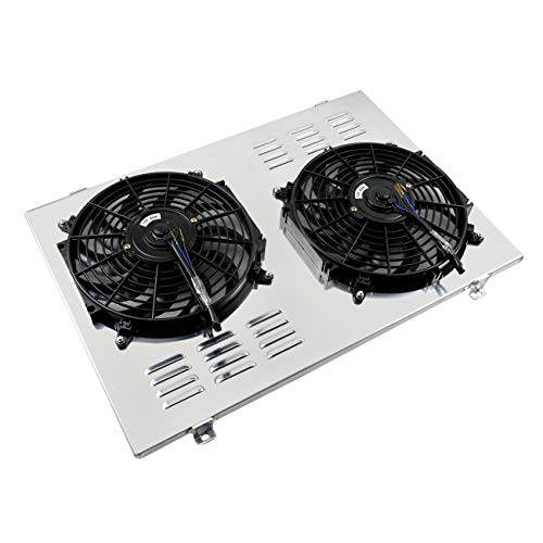 Primecooling Radiator Shroud +Fan (12 inches Dia.) for Chevy/GMC C/K Series Blazer Pickup Truck 1973-91