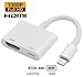 XVZ Lighting to HDMI Adapter Cable, Digital AV Adapter 1080p Sync Screen HD TV Connector Cord with Charging Port for iPhone Xs Max XR 8 7 6Plus, iPad Pro Mini Air to TV Projector Monitor