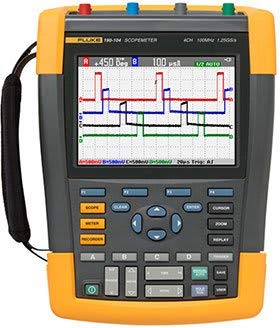 Fluke 190-104/AM/S 4 Channel LCD Color ScopeMeter Oscilloscope with SCC290 Kit, 100 MHz Bandwidth, 3.5ns Rise time